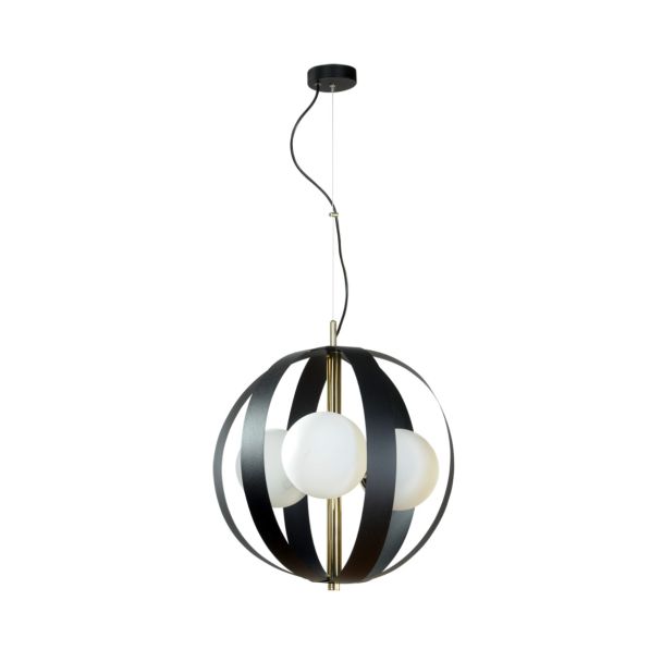 ZUMALINE 1137 LAMPA WISZĄCA NELA 40CM CZANRO-ZŁOTA/BLACK-GOLD