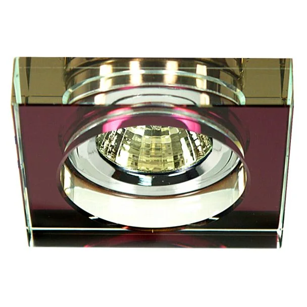 CANDELLUX 2244344 SS-16 CH/PU MR16 CHROMoczko sufitowe lampa sufitowa. STROP. STAŁA KWADRATOWA SZKŁO FIOLETOWE