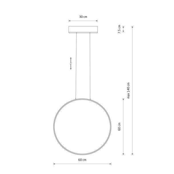 NOWODVORSKI 11401 CIRCOLO LED M lampa wisząca