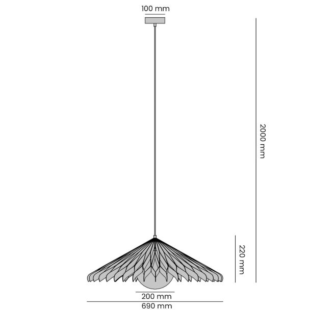 ALDEX 1140G_XL LAMPA WISZĄCA NATURE SUN XL