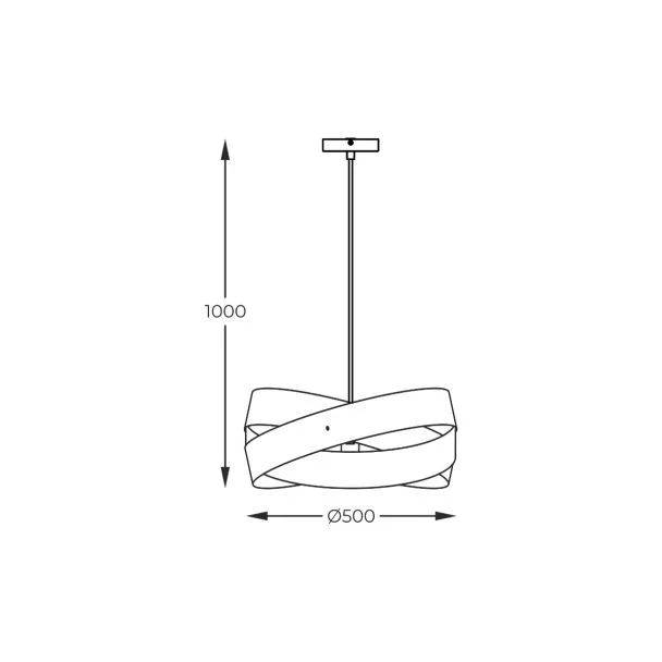 ZUMALINE 1141 LAMPA WISZĄCA TORNADO 50 CM BIAŁA/WHITE