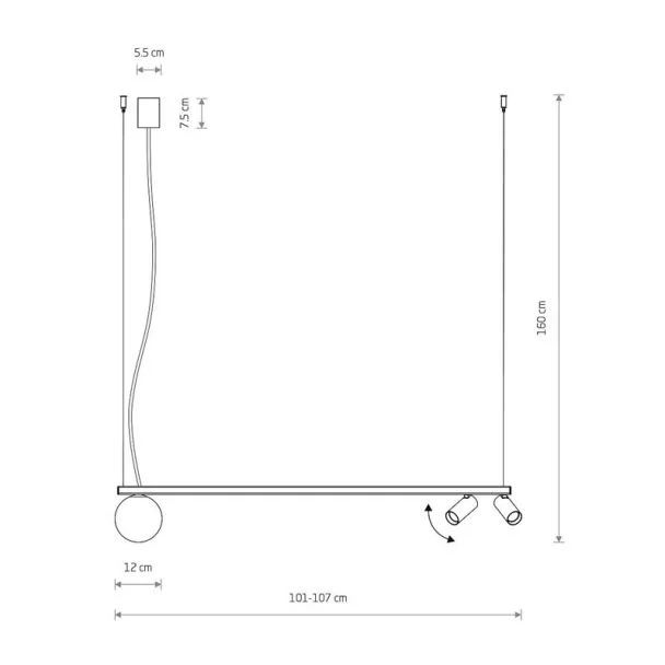 NOWODVORSKI 11471 FOURTY lampa wisząca