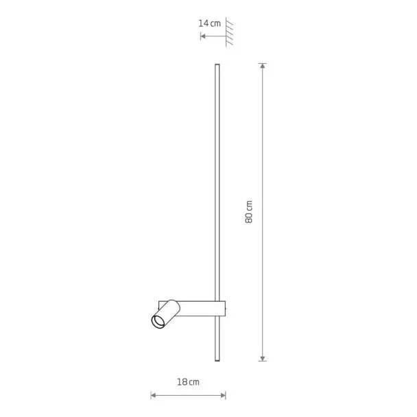 NOWODVORSKI 11580 EASY LED RIGHT kinkiet regulowany z włącznikiem