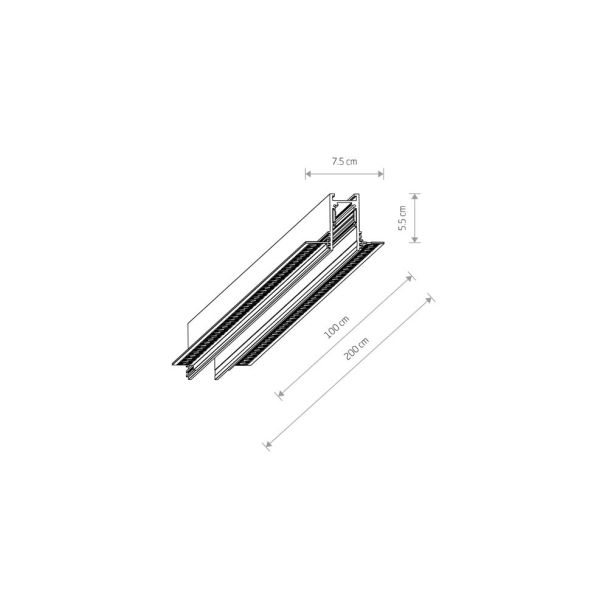 NOWODVORSKI 11624 LVM RECESSED TRACK 1M