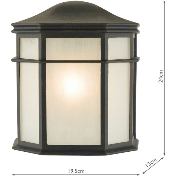DAR DUL2122 DULBECCO 1LT LTN BLK IP44