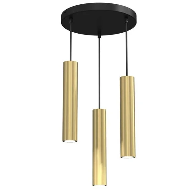 LUMINEX 118 żyrandol plate dia 300 Raito brushed brass 3