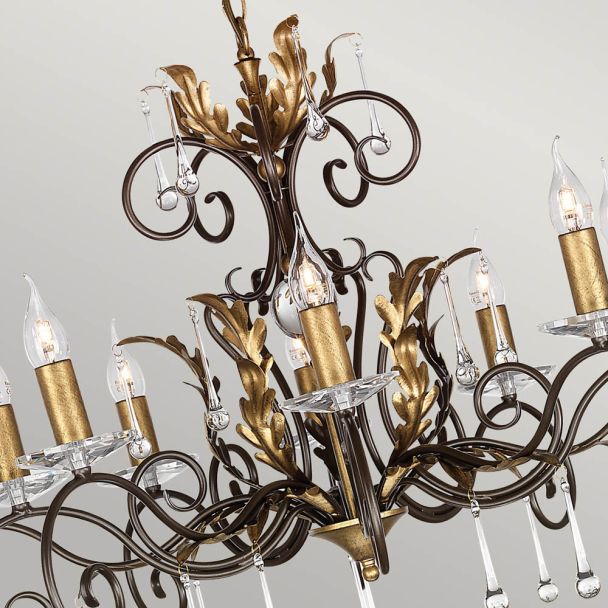 ELSTEAD AMARILLI AML10 BRONZE 10Lt Chandelier