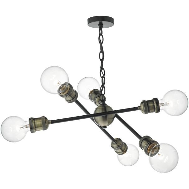 DAR BRI0654 BRIGADE 6LT PENDANT BLACK/ANT BRA
