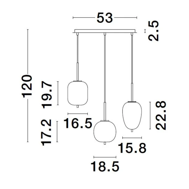 LUCES EXCLUSIVAS LE43657 PILAR lampa wisząca