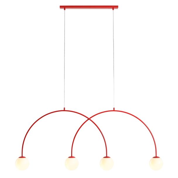 ALDEX 1116L19_L LAMPA WISZĄCA UNA 4 RED CHILLI L