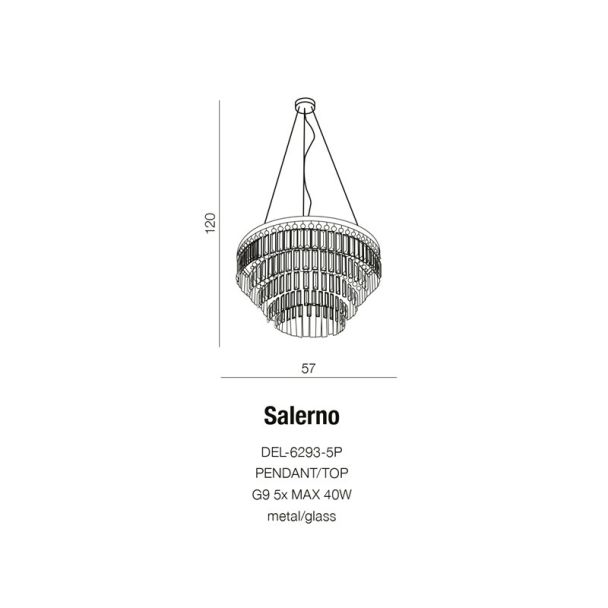 AZZARDO DEL-6293-5P / AZ2107 Salerno pendant/top Lampa wisząca