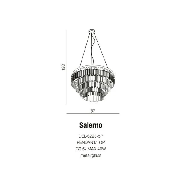 AZZARDO DEL-6293-5P / AZ2107 Salerno pendant/top Lampa wisząca