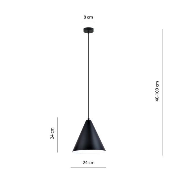 EMIBIG 1270/1 REBEL 1 BLACK/WHITE Lampa wisząca