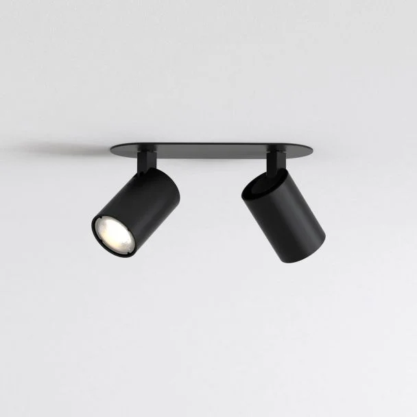 ASTRO 1286100 Ascoli Twin Recessed lampa sufitowa czarny