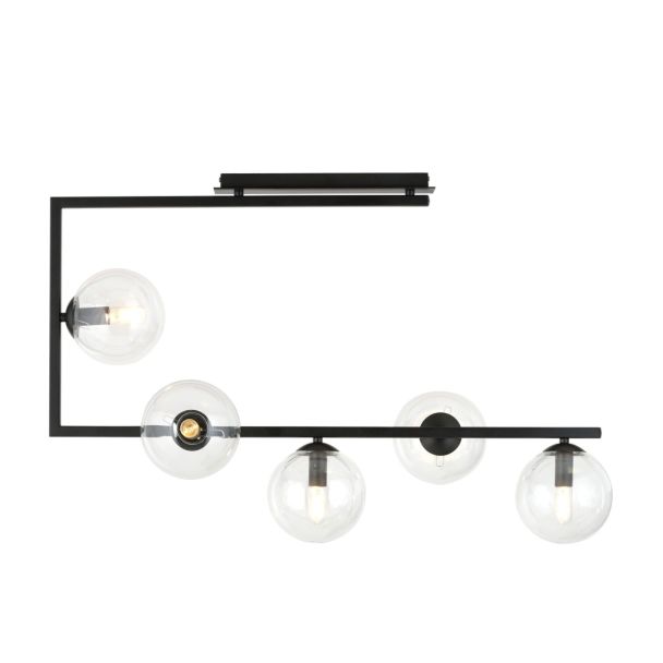 EMIBIG 1289/5 SOMA 5 BL TRANSPARENT Lampa sufitowa