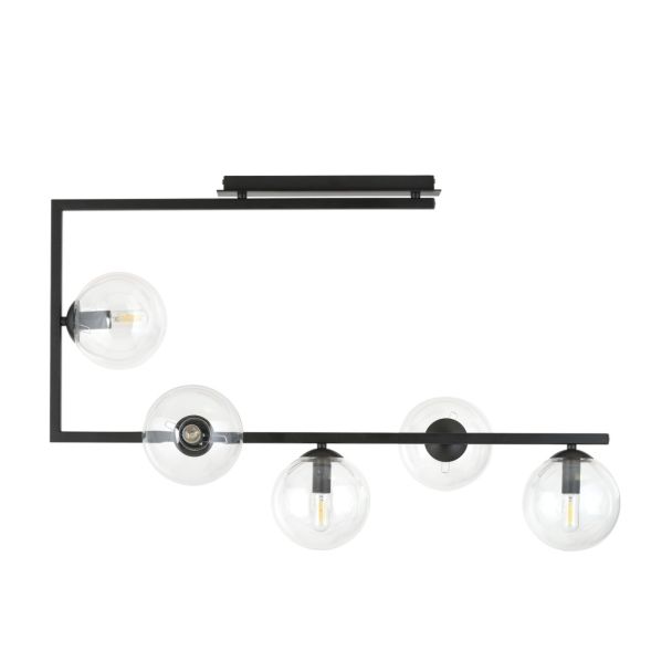 EMIBIG 1289/5 SOMA 5 BL TRANSPARENT Lampa sufitowa
