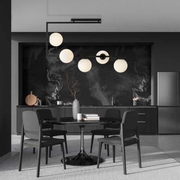 EMIBIG 1291/5 SOMA 5 BL OPAL Lampa sufitowa