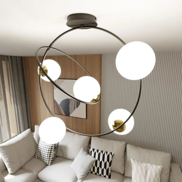 EMIBIG 1293/5 STARDOM 5 BL OPAL LAMPA SUFITOWA