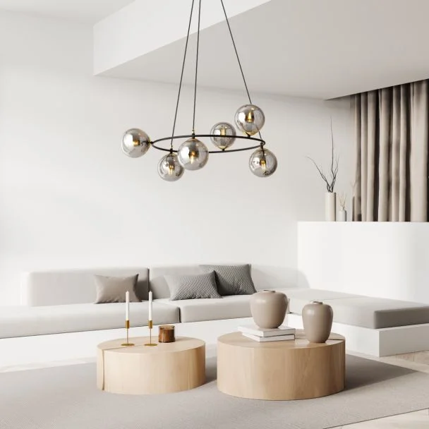 EMIBIG 1294/6 AZURA 6 BL GRAFIT Lampa wisząca