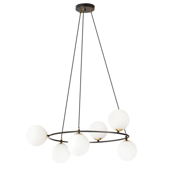 EMIBIG 1295/6 AZURA 6 BL OPAL Lampa wisząca
