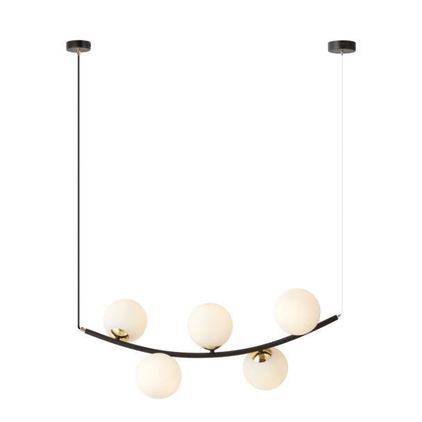 EMIBIG 1298/5 RITZ 5 BL OPAL Lampa wisząca
