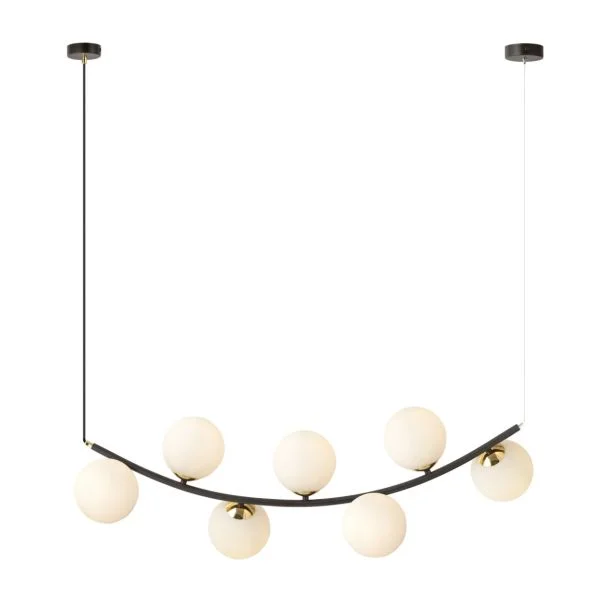 EMIBIG 1298/7 RITZ 7 BL OPAL Lampa wisząca