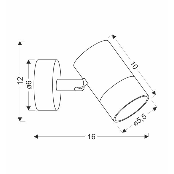 CANDELLUX 91-27412 TOBI LAMPA KINKIET CZARNY 1X15W GU10 KLOSZ CZARNY+ZŁOTY
