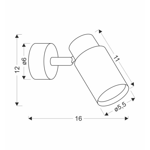 CANDELLUX 91-27702 Claro lampa kinkiet biały 1x15W GU10 klosz biały+drewniany