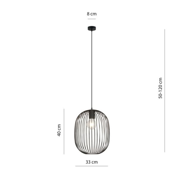 EMIBIG 1304/1 ONYX 1 BL Lampa wisząca