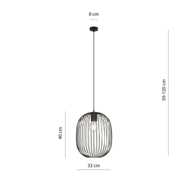 EMIBIG 1304/1 ONYX 1 BL Lampa wisząca