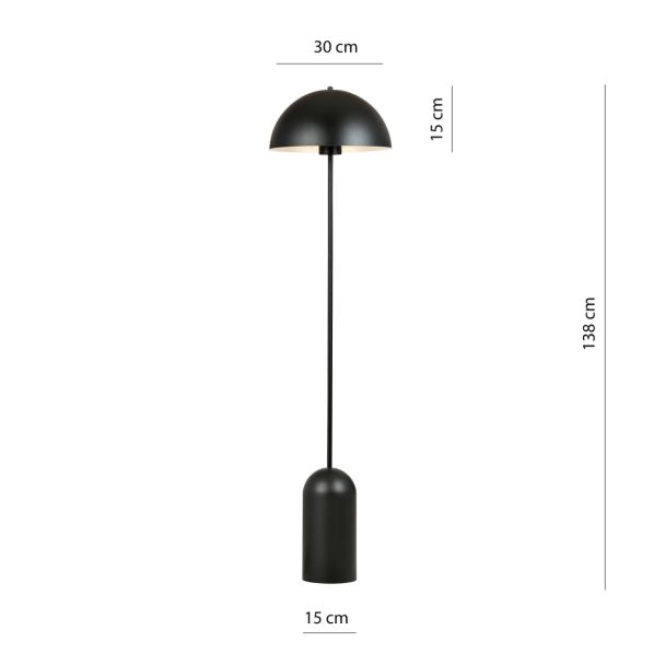 EMIBIG 1307/LP1 KAVA LP1 BLACK Lampa podłogowa
