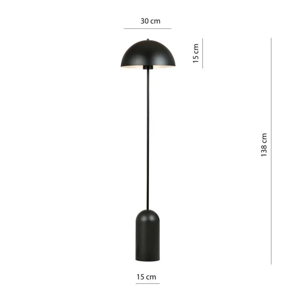 EMIBIG 1307/LP1 KAVA LP1 BLACK Lampa podłogowa