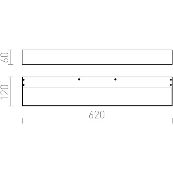 RENDL R12091 PRIO LED 62 ścienna biała 230V LED 33W 3000K