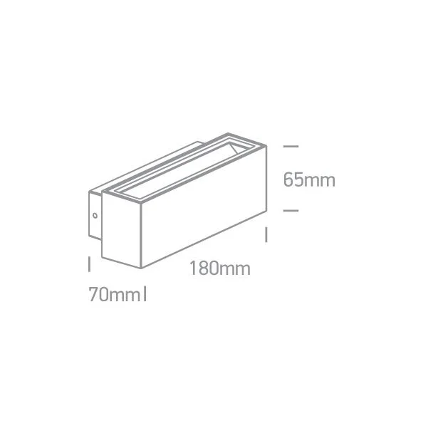 ONE LIGHT 67374A/AN/W Kalentzi kinkiet antracyt LED 3000K 2x6W IP54