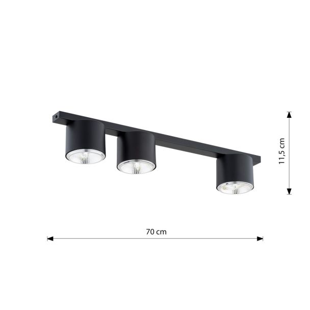 EMIBIG 1310/3 LAMPA SUFITOWA NANO 3 BLACK