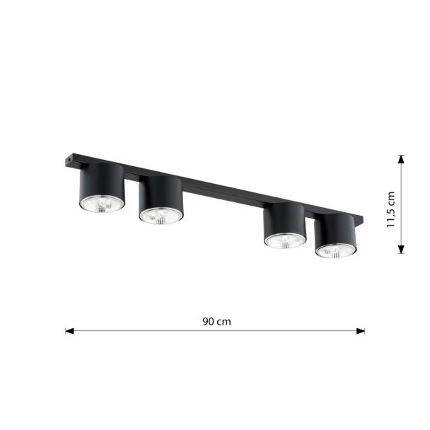 EMIBIG 1310/4 LAMPA SUFITOWA NANO 4 BLACK