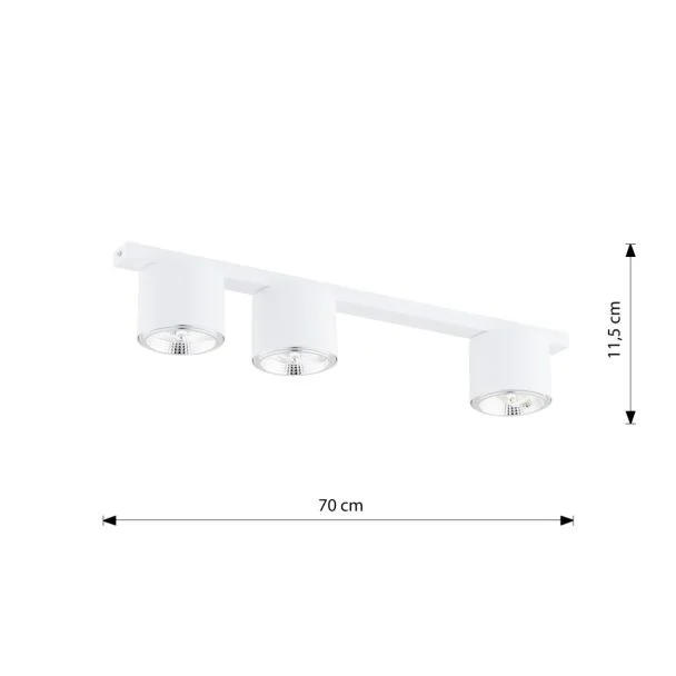 EMIBIG 1311/3 LAMPA SUFITOWA NANO 3 WHITE