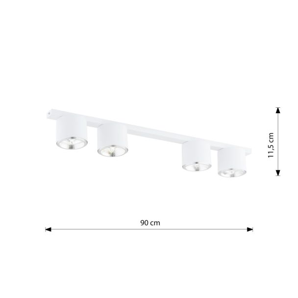EMIBIG 1311/4 LAMPA SUFITOWA NANO 4 WHITE