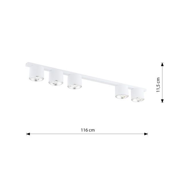 EMIBIG 1311/5 LAMPA SUFITOWA NANO 5 WHITE