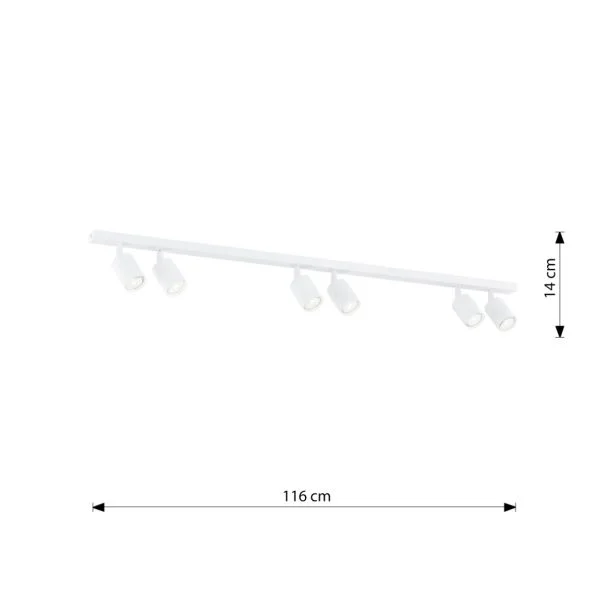 EMIBIG 1313/6 LAMPA SUFITOWA FLASH 6 WHITE