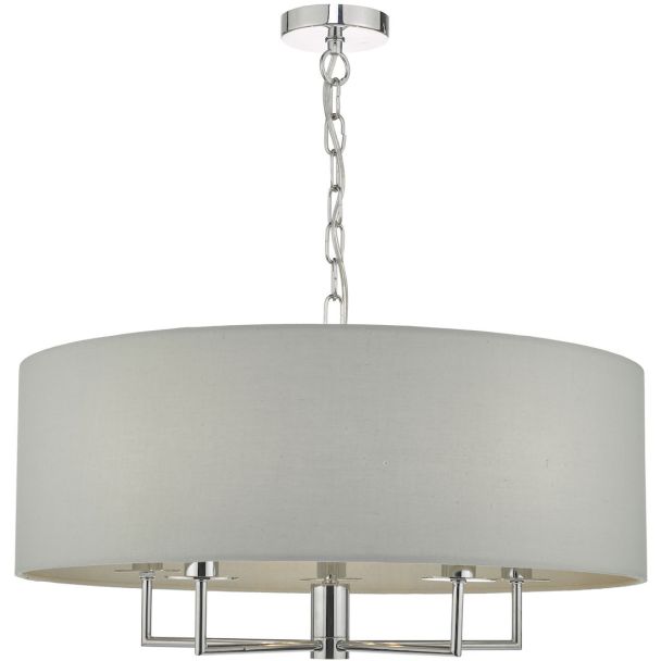 DAR JAM0539 JAMELIA 5LT PENDANT POL CHR SHADELIER
