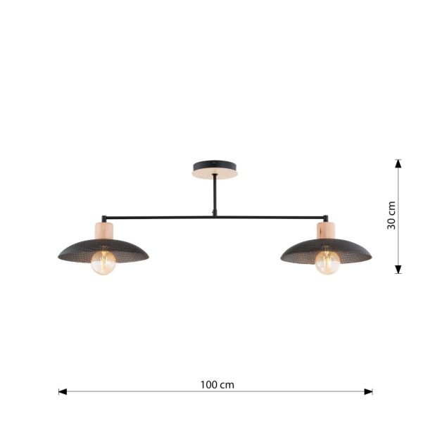 EMIBIG 1318/2 LAMPA SUFITOWA KOBE 2 BLACK