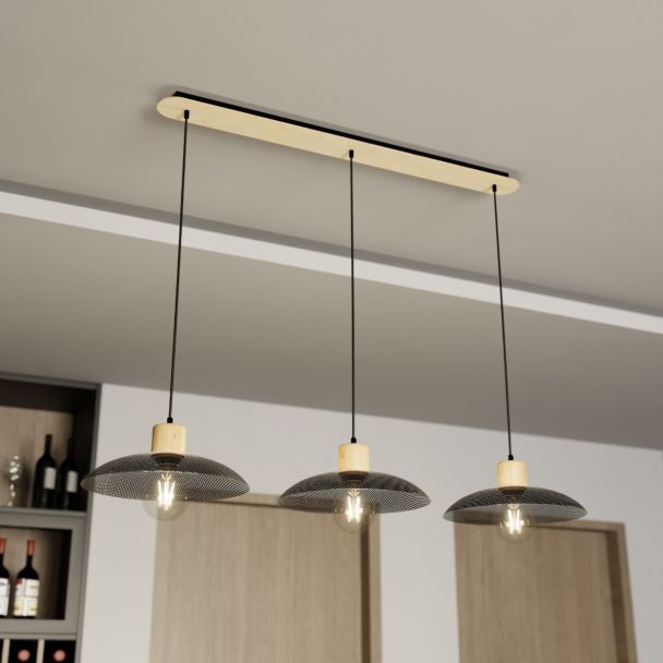 EMIBIG 1318/3 LAMPA WISZĄCA KOBE 3 BLACK