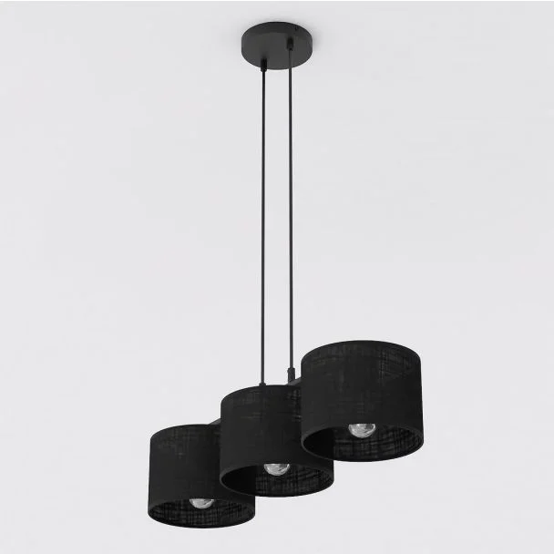 EMIBIG 1655/3 ECO 3 BL BLACK LAMPA WISZĄCA