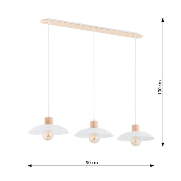 EMIBIG 1319/3 LAMPA WISZĄCA KOBE 3 WHITE