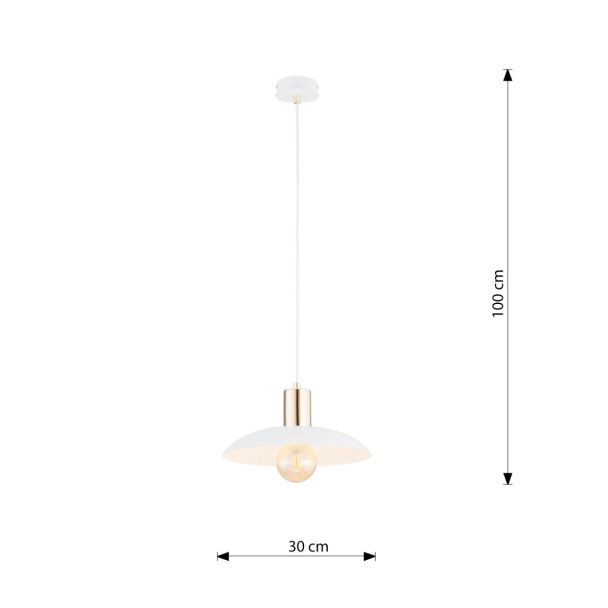EMIBIG 1321/1 LAMPA WISZĄCA SPIRIT 1 WHITE