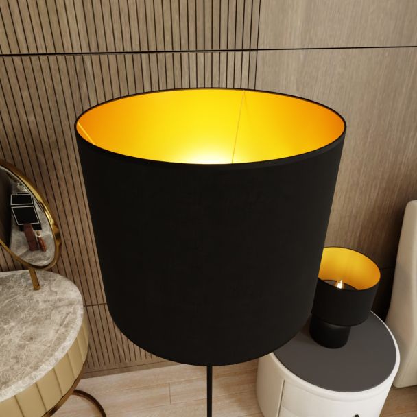 EMIBIG 1323/LP1 LAMPA PODŁOGOWA ASPEN LP1 BLACK/GOLD