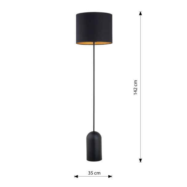 EMIBIG 1323/LP1 LAMPA PODŁOGOWA ASPEN LP1 BLACK/GOLD