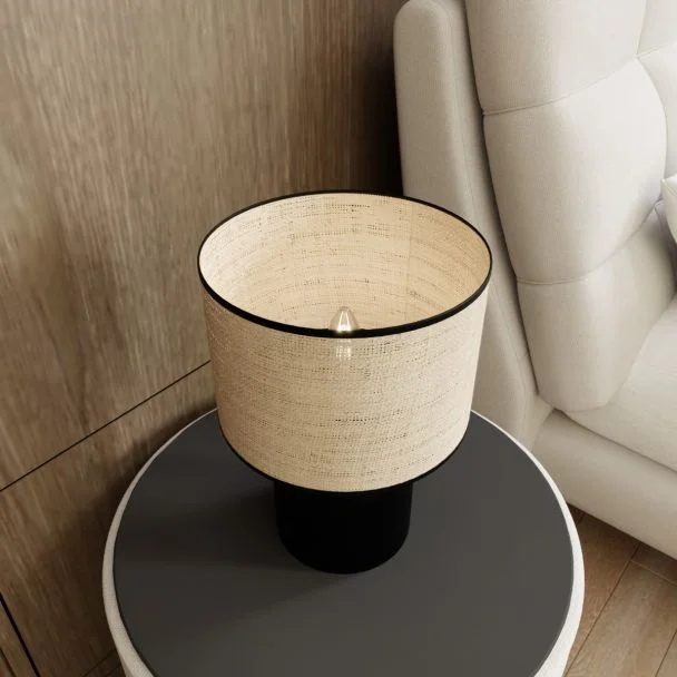 EMIBIG 1324/LN1 LAMPKA BIURKOWA ASPEN LN1 BLACK/RATTAN