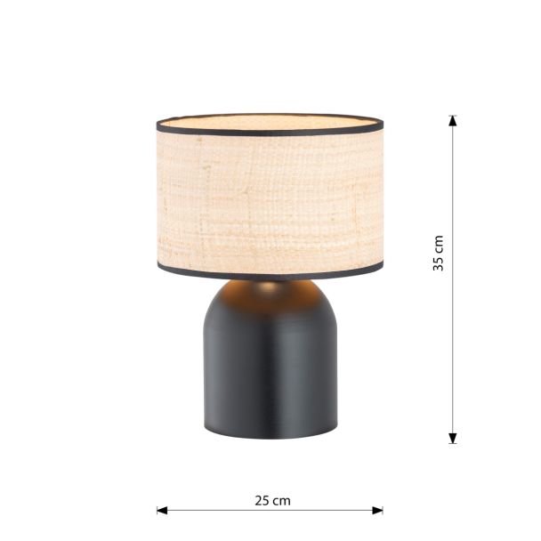 EMIBIG 1324/LN1 LAMPKA BIURKOWA ASPEN LN1 BLACK/RATTAN